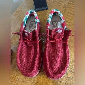 Hey Dude Vibrant Red Loafers